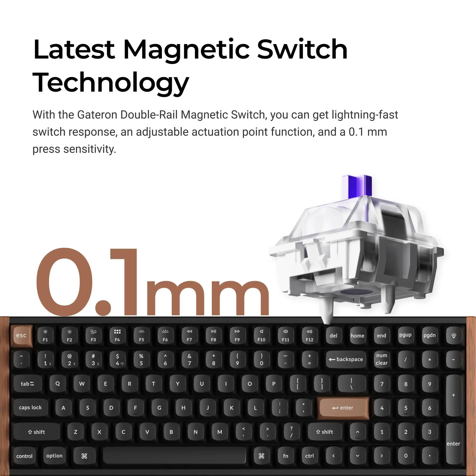 Keychron K4 HE Wireless Magnetic Switch Custom Keyboard 96% Layout RGB Backlight Double-Shot PBT Keycap