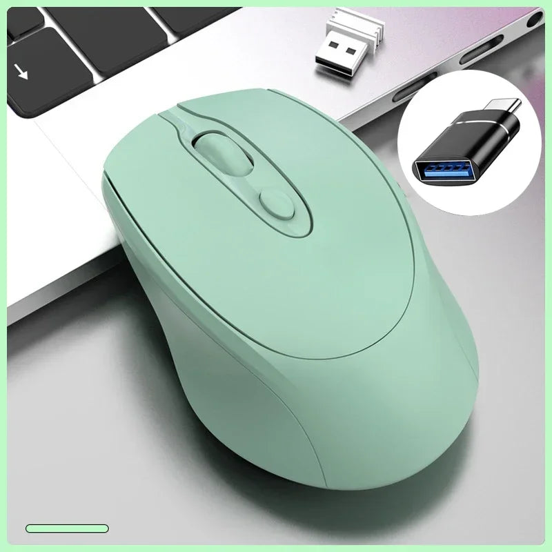 Rechargeable Wireless Mouse Dual Modes Bluetooth-compatible 2.4G USB Silent Ergonomic Mice For Laptop Pad Tablet Macbook Mause