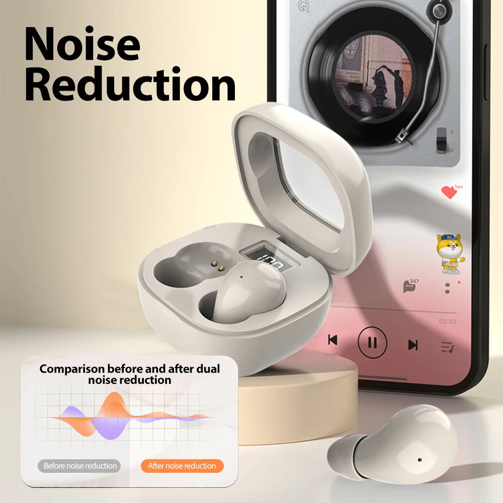 Mini Sleep Headphones Wireless Bluetooth Headset HiFi Stereo Invisible Earbuds Hidden In Ear Sports Earphones For Smartphone
