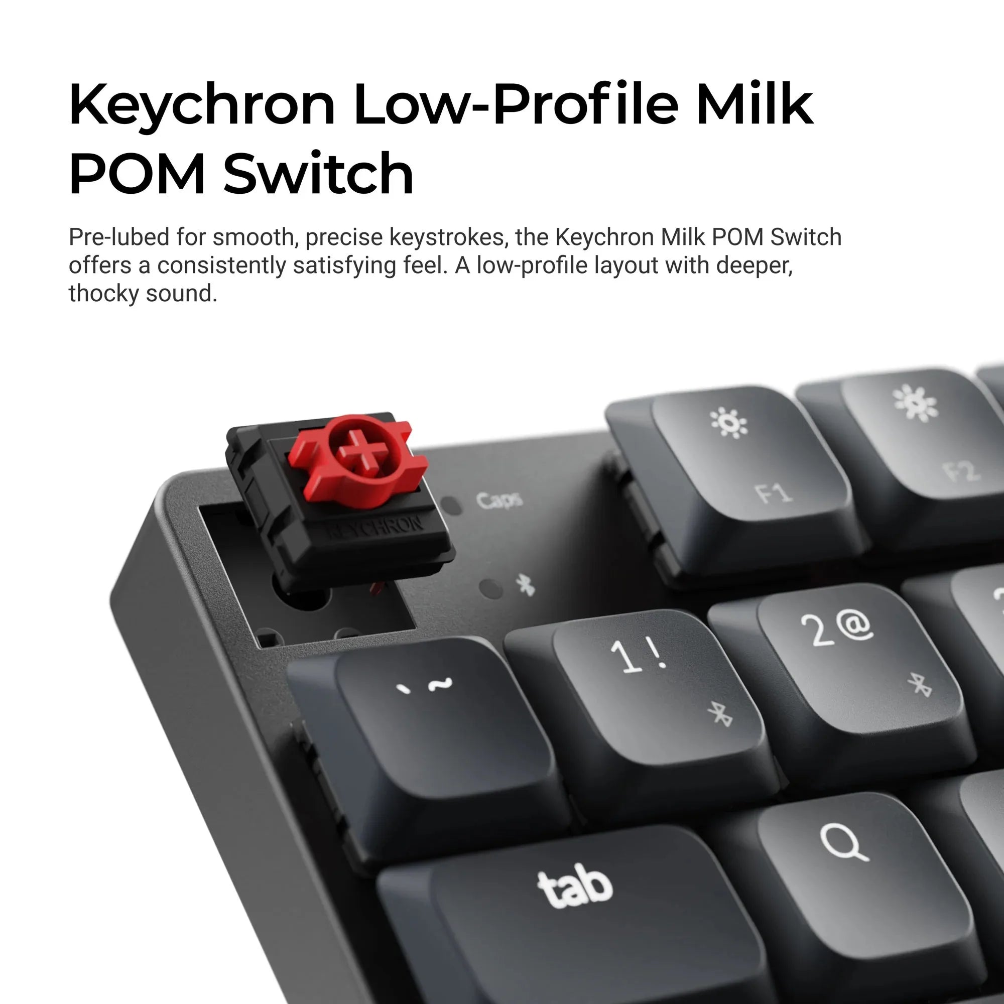 Keychron K1 Version 6 QMK Wireless Custom Mechanical Keyboard Low Profile Switch Ultra Slim Double-Shot PBT Keycap