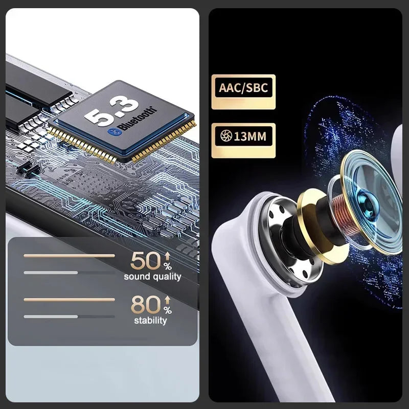 Wireless Earphones Bluetooth TWS 5.3 Stereo Earbuds Hifi Headphones HD Microphone Headsets For Xiaomi W919 IPhone Music Headset