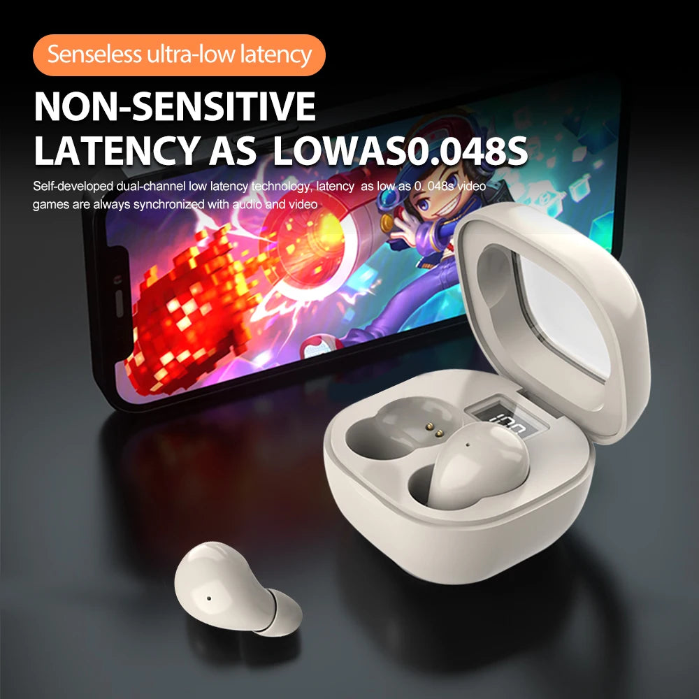 Mini Sleep Headphones Wireless Bluetooth Headset HiFi Stereo Invisible Earbuds Hidden In Ear Sports Earphones For Smartphone