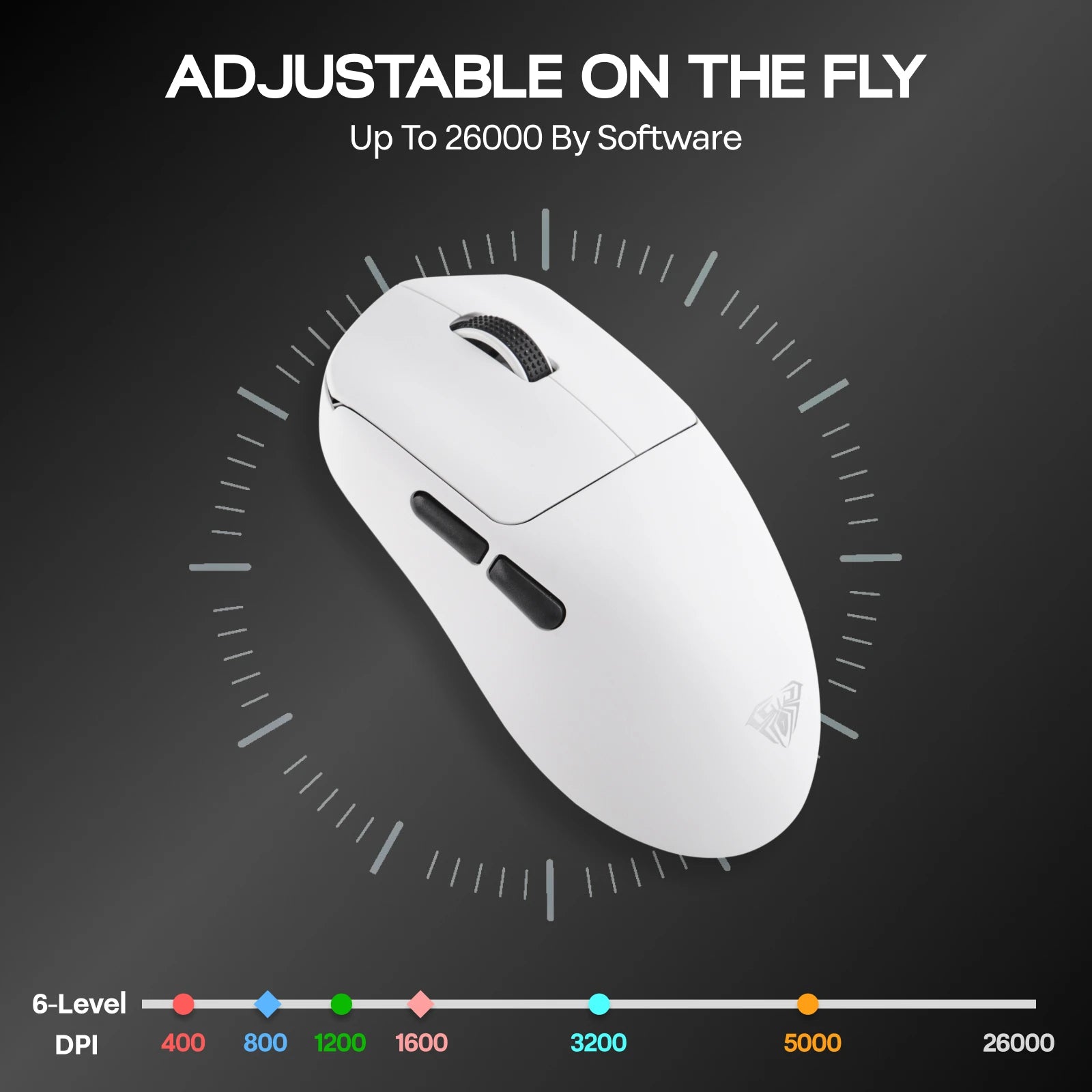 EPOMAKER AULA SC800 Wired/BT/2.4GHz Wireless Lightweight Gaming Mouse with PAW3395 Optical Sensor 26,000 DPI 250mAh Battery