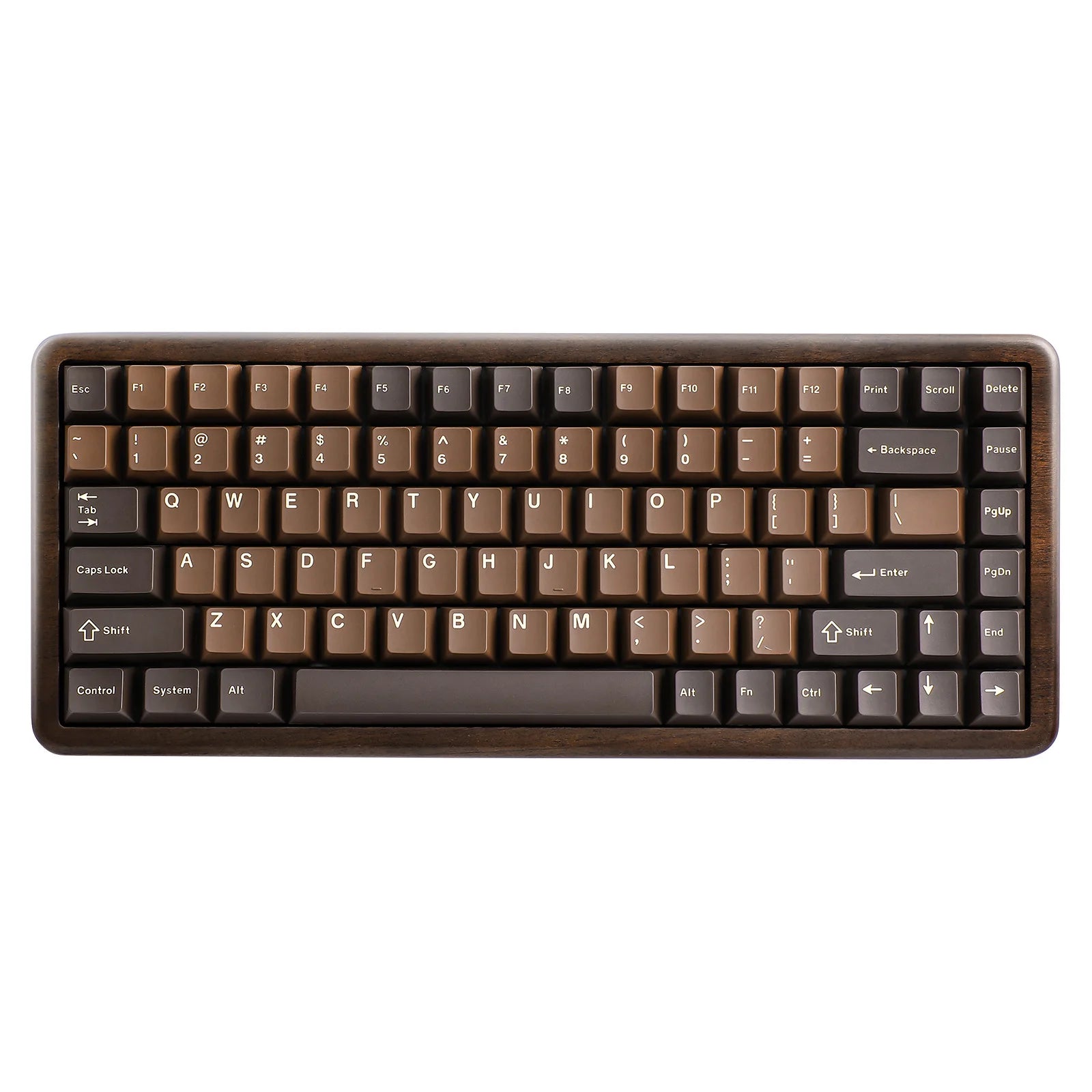 YUNZII WOOD84 Wireless Mechanical Keyboard, 75% Walnut RGB Back...
