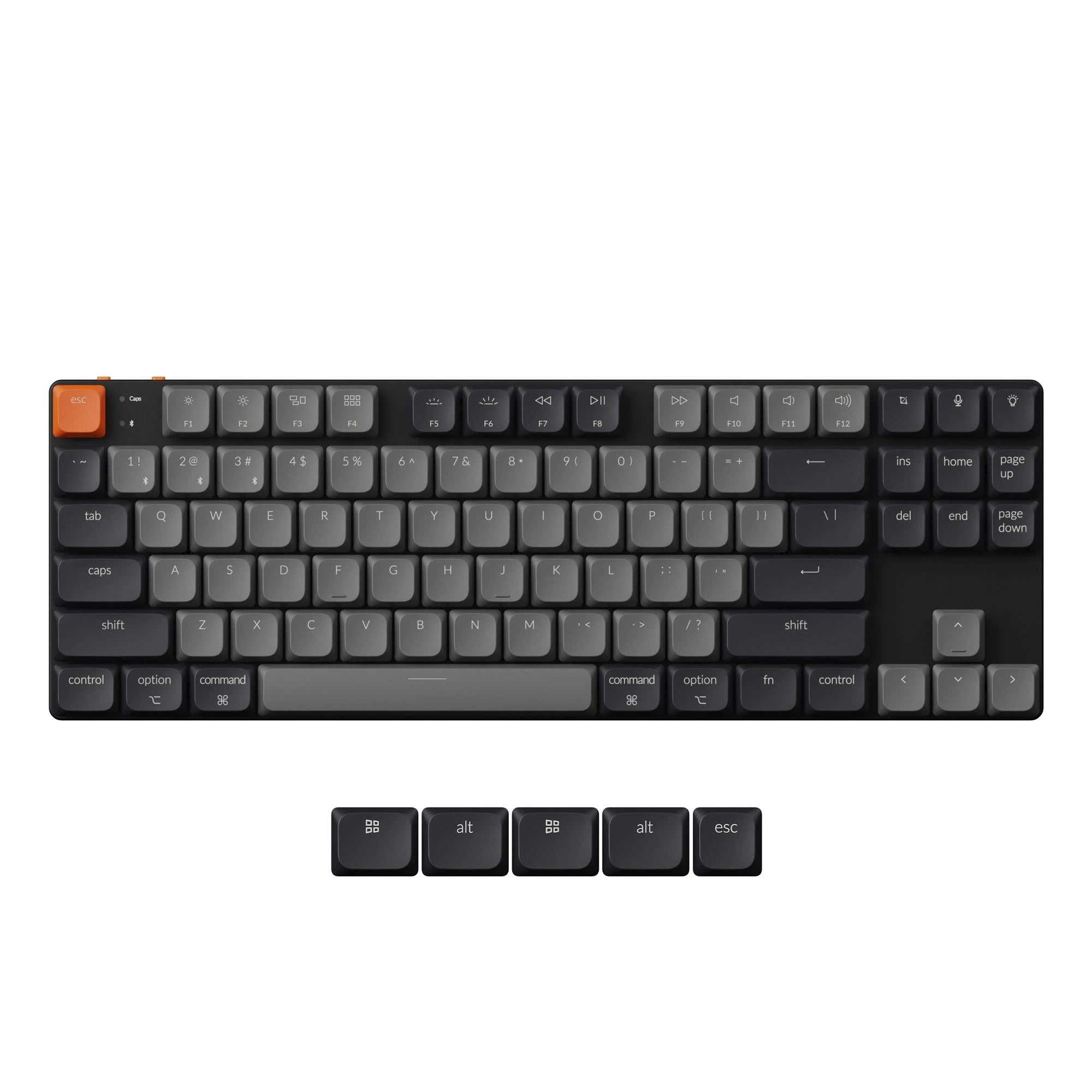 Keychron K1 Version 6 QMK Wireless Custom Mechanical Keyboard Low Profile Switch Ultra Slim Double-Shot PBT Keycap